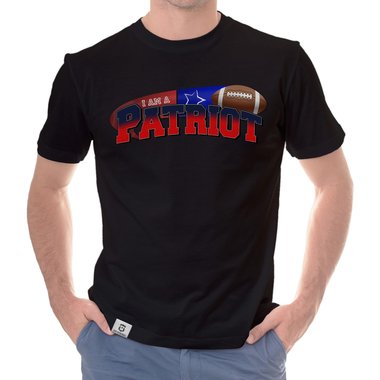 Herren American Football Fan-Shirt-Kollektion - I am a Patriot/Packer/Vike/Eagle und viele mehr - Deine Wunschmannschaft dunkelblau-49er S