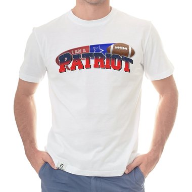 Herren American Football Fan-Shirt-Kollektion - I am a Patriot/Packer/Vike/Eagle und viele mehr - Deine Wunschmannschaft dunkelblau-49er S