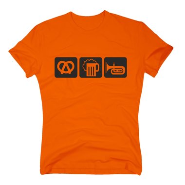 T-Shirt Oktoberfest Brezel Bier Blasmusik