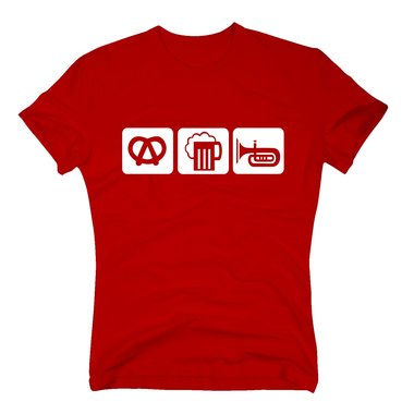 T-Shirt Oktoberfest Brezel Bier Blasmusik