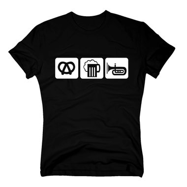 T-Shirt Oktoberfest Brezel Bier Blasmusik