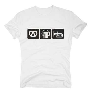 T-Shirt Oktoberfest Brezel Bier Blasmusik