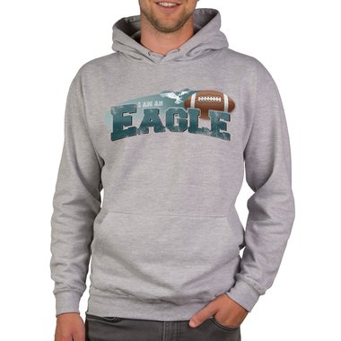 American Football Herren Hoodie - I am a Patriot/Packer und viele weitere Mannschaften - Whle dein Lieblings-Football-Team! dunkelgrau-49er XS