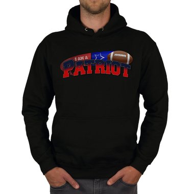 American Football Herren Hoodie - I am a Patriot/Packer und viele weitere Mannschaften - Whle dein Lieblings-Football-Team! dunkelgrau-49er XS