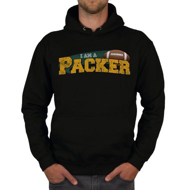 American Football Herren Hoodie - I am a Patriot/Packer und viele weitere Mannschaften - Whle dein Lieblings-Football-Team! dunkelgrau-49er XS