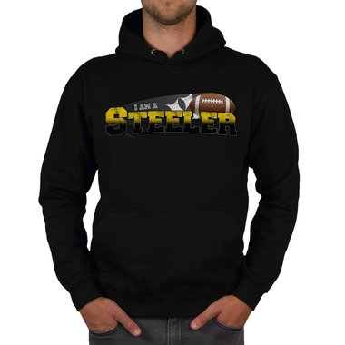 American Football Herren Hoodie - I am a Patriot/Packer und viele weitere Mannschaften - Whle dein Lieblings-Football-Team! dunkelgrau-49er XS