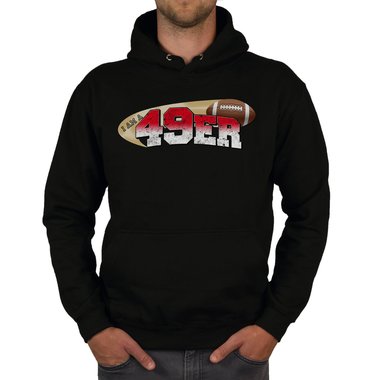 American Football Herren Hoodie - I am a Patriot/Packer und viele weitere Mannschaften - Whle dein Lieblings-Football-Team! dunkelgrau-49er XS