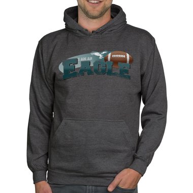American Football Herren Hoodie - I am a Patriot/Packer und viele weitere Mannschaften - Whle dein Lieblings-Football-Team! dunkelgrau-49er XS