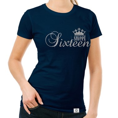 Damen T-Shirts - V-Ausschnitt & Rundhals - Sweet Sixteen - Glitzer