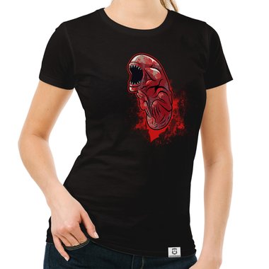 Halloween/ Horror T-Shirt Kollektion - Damen und Herren T-Shirts Damen-schwarz-Monster XS