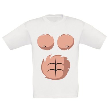 Karneval & Faschings T-Shirts - Affen Kostm - Damen, Herren und Kinder weiss-Kinder 152-164