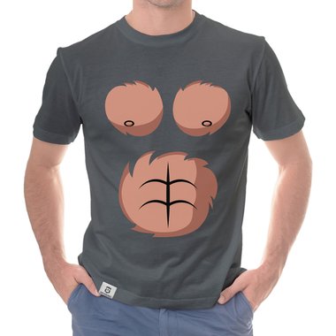Karneval & Faschings T-Shirts - Affen Kostm - Damen, Herren und Kinder weiss-Kinder 152-164