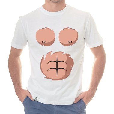 Karneval & Faschings T-Shirts - Affen Kostm - Damen, Herren und Kinder weiss-Kinder 152-164