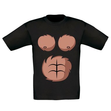 Karneval & Faschings T-Shirts - Affen Kostm - Damen, Herren und Kinder weiss-Kinder 152-164