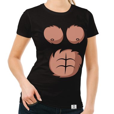 Karneval & Faschings T-Shirts - Affen Kostm - Damen, Herren und Kinder weiss-Kinder 152-164