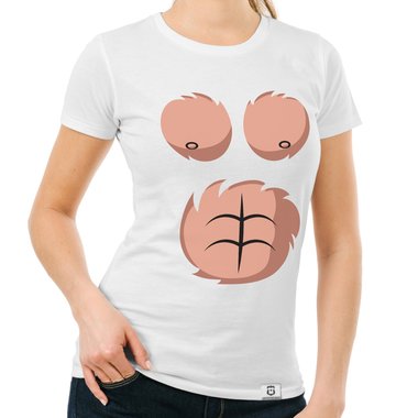 Karneval & Faschings T-Shirts - Affen Kostm - Damen, Herren und Kinder weiss-Kinder 152-164