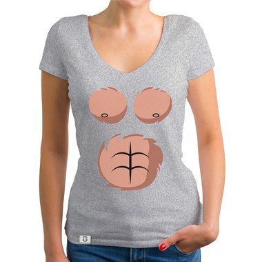 Karneval & Faschings T-Shirts - Affen Kostm - Damen, Herren und Kinder weiss-Kinder 152-164
