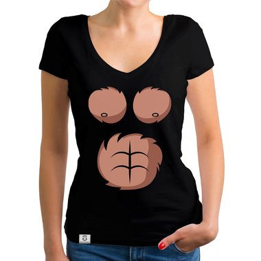 Karneval & Faschings T-Shirts - Affen Kostm - Damen, Herren und Kinder weiss-Kinder 152-164