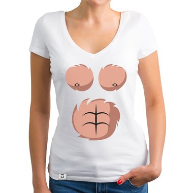 Karneval & Faschings T-Shirts - Affen Kostm - Damen, Herren und Kinder weiss-Kinder 152-164