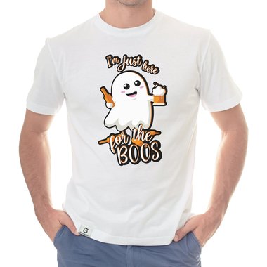 Halloween Party T-Shirts - Im just here for the Boos - Damen und Herren Shirt dunkelblau-Damen-Rund S