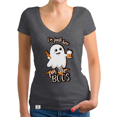Halloween Party T-Shirts - Im just here for the Boos - Damen und Herren Shirt weiss-Herren 5XL