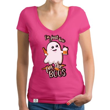 Halloween Party T-Shirts - Im just here for the Boos - Damen und Herren Shirt weiss-Herren 5XL