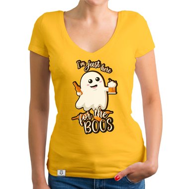 Halloween Party T-Shirts - Im just here for the Boos - Damen und Herren Shirt weiss-Herren 5XL