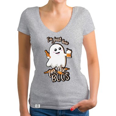 Halloween Party T-Shirts - Im just here for the Boos - Damen und Herren Shirt weiss-Herren 5XL