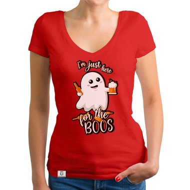 Halloween Party T-Shirts - Im just here for the Boos - Damen und Herren Shirt weiss-Herren 5XL