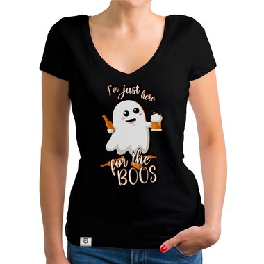 Halloween Party T-Shirts - Im just here for the Boos - Damen und Herren Shirt weiss-Herren 5XL