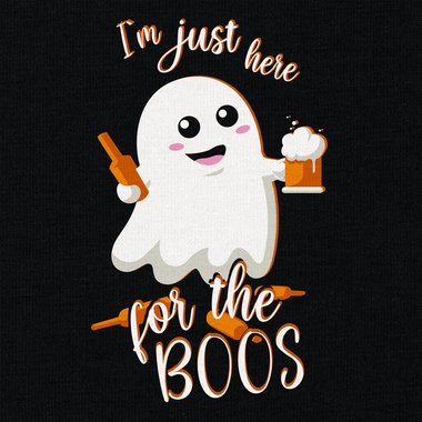 Halloween Party T-Shirts - Im just here for the Boos - Damen und Herren Shirt weiss-Herren 5XL