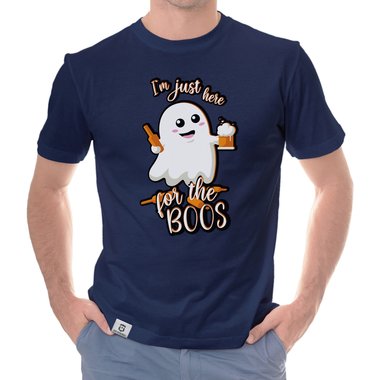 Halloween Party T-Shirts - Im just here for the Boos - Damen und Herren Shirt weiss-Herren 5XL