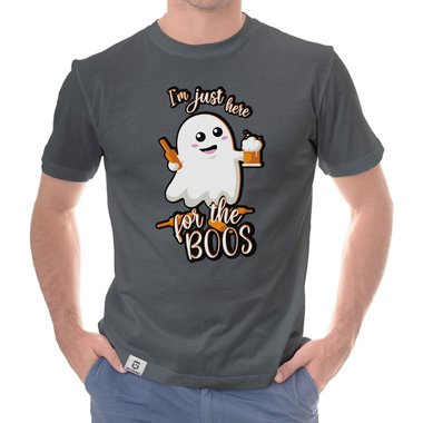 Halloween Party T-Shirts - Im just here for the Boos - Damen und Herren Shirt weiss-Herren 5XL