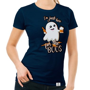 Halloween Party T-Shirts - Im just here for the Boos - Damen und Herren Shirt weiss-Herren 5XL