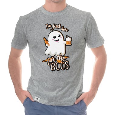Halloween Party T-Shirts - Im just here for the Boos - Damen und Herren Shirt weiss-Herren 5XL