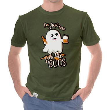 Halloween Party T-Shirts - Im just here for the Boos - Damen und Herren Shirt weiss-Herren 5XL