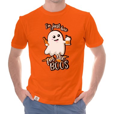 Halloween Party T-Shirts - Im just here for the Boos - Damen und Herren Shirt weiss-Herren 5XL