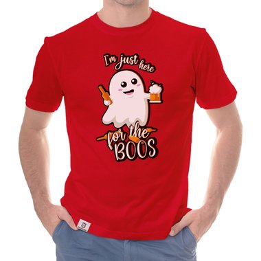 Halloween Party T-Shirts - Im just here for the Boos - Damen und Herren Shirt weiss-Herren 5XL