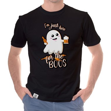 Halloween Party T-Shirts - Im just here for the Boos - Damen und Herren Shirt weiss-Herren 5XL
