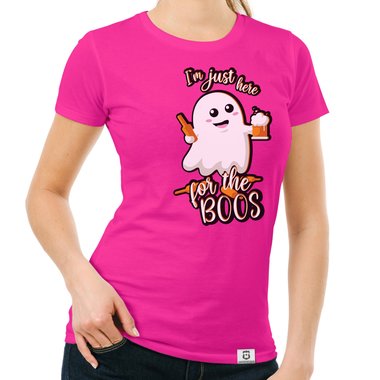 Halloween Party T-Shirts - Im just here for the Boos - Damen und Herren Shirt weiss-Herren 5XL
