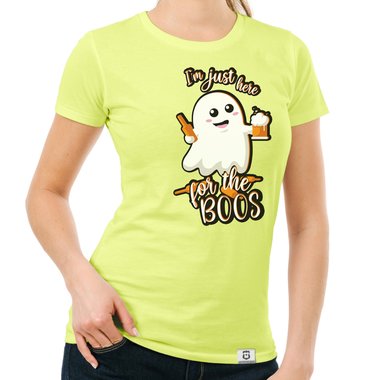 Halloween Party T-Shirts - Im just here for the Boos - Damen und Herren Shirt weiss-Herren 5XL