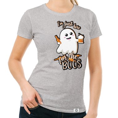 Halloween Party T-Shirts - Im just here for the Boos - Damen und Herren Shirt weiss-Herren 5XL