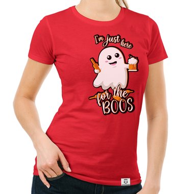 Halloween Party T-Shirts - Im just here for the Boos - Damen und Herren Shirt weiss-Herren 5XL