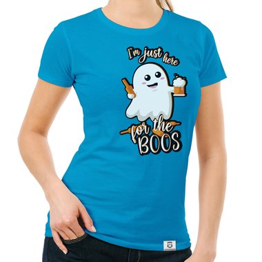 Halloween Party T-Shirts - Im just here for the Boos - Damen und Herren Shirt weiss-Herren 5XL