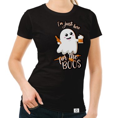 Halloween Party T-Shirts - Im just here for the Boos - Damen und Herren Shirt weiss-Herren 5XL