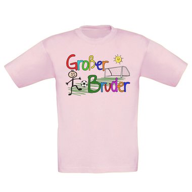 Kinder T-Shirt und Hoodie Kollektion - Groer & Kleiner Bruder - Partnerlook fr Geschwister Pullover und Shirt weiss-T-Shirt-kleiner-Bruder 152-164