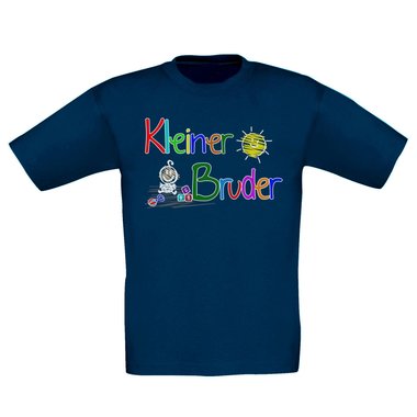 Kinder T-Shirt und Hoodie Kollektion - Groer & Kleiner Bruder - Partnerlook fr Geschwister Pullover und Shirt weiss-T-Shirt-kleiner-Bruder 152-164