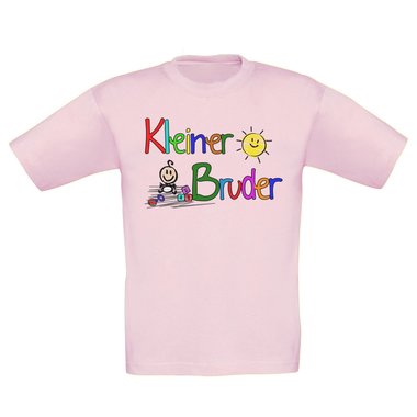 Kinder T-Shirt und Hoodie Kollektion - Groer & Kleiner Bruder - Partnerlook fr Geschwister Pullover und Shirt weiss-T-Shirt-kleiner-Bruder 152-164