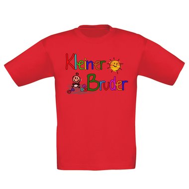 Kinder T-Shirt und Hoodie Kollektion - Groer & Kleiner Bruder - Partnerlook fr Geschwister Pullover und Shirt weiss-T-Shirt-kleiner-Bruder 152-164