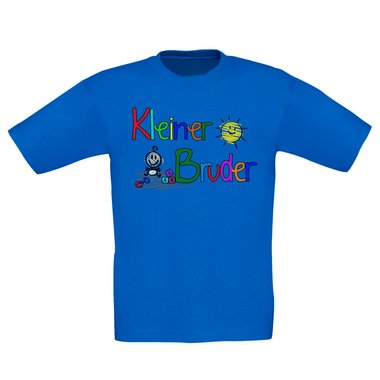 Kinder T-Shirt und Hoodie Kollektion - Groer & Kleiner Bruder - Partnerlook fr Geschwister Pullover und Shirt weiss-T-Shirt-kleiner-Bruder 152-164